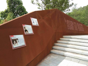 蔡甸耐候钢挡土墙